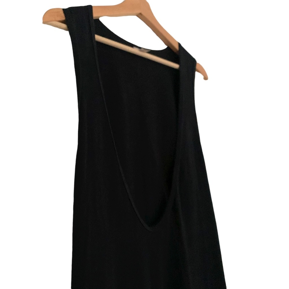 American Apparel Plunging Racerback Tank Dress Black Size S - Picture 6 of 6